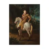 Joseph-François Ducq, Portrait d'un cavalier dans un paysage boisé, oil on canvas