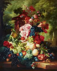 Jan van Os, A pair of floral still lifes, oil on canvas