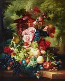 Jan van Os, A pair of floral still lifes, oil on canvas