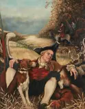 Charles Jordan, After the hunt, oil on canvas