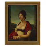 A portrait of a lady before a window thought to be the Princesse de Salm by Italian School, oil on canvas, sold Jun 2023