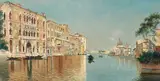 Al Thevenin, A tranquil Venetian canal, oil on canvas