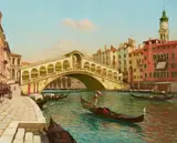 Georges Boucart, A Venetian canal, oil on canvas
