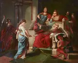 Ra Valentine Cameron Prinsep, Entertaining the king, oil on canvas