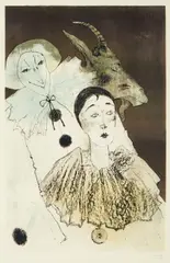 Jean Leon Jansen, Untitled Prints, n.d., Two lithographs in colors on wove paper, each signed in pencil and numbered 83/100 and 74/100 respectively