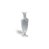 Salviati and Co., Opalescent Lion Mask Vase, opalescent and applied glass