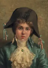Napoleone, A young gentleman in a hat, oil on canvas