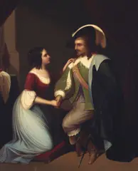 Wilhelm von Kaulbach, Egmont et Claire (Goethe), oil on copper