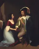 Wilhelm von Kaulbach, Egmont et Claire (Goethe), oil on copper