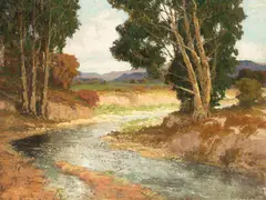 Ralph Davison Miller, A river landscape, oil on canvas