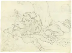Peter von Cornelius, Der böse Sämann, Um 1840, Bleistift auf Bütten