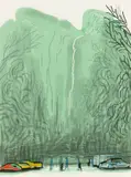 David Hockney, Untitled No. 13 from The Yosemite Suite, 2010, iPad-Zeichnung auf Papier gedruckt
