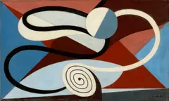 Auguste Herbin, Composition, 1932, Öl auf Leinwand
