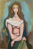Sitzende (Phoebe) by Karl Hofer, 1952, Öl auf Leinwand, sold Jun 2017
