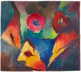 Arnold Topp, Komposition II, 1916, Aquarell auf festem Papier, auf Karton aufgezogen