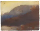 Berge am See by Christian Rohlfs, 1935, Wassertempera auf Velin, sold Dec 2016