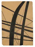 Ljubov Popova, Ohne Titel, Um 1914, Tuschpinsel über Bleistift auf Karton