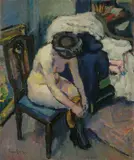 Eugen Spiro, Das Modell, 1909, Öl auf Leinwand