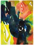Ohne Titel (Spindeln) by Ernst Wilhelm Nay, 1964, Aquarell und Tusche über Bleistift auf genarbtem Velin, sold Nov 2015