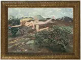 Martin Brandenburg, Die Windsbraut, 1899, Öl auf Leinwand (doubliert). Im Künstlerrahmen