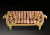 Thomas Hope, Paar Sofas, Um 1800, Buchenholz, Linde, vergoldet