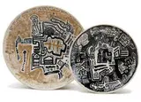 Plate and bowl by Ynez Johnston & Adam Meckler, Glazed ceramic, sold Dec 2011