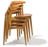 Hans J. Wegner, Stacking dining chair (4), 1952, Fritz Hansen