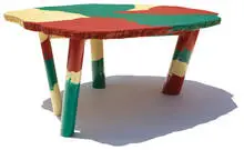 Gaetano Pesce, Sansome I table, Poured, melted and cast polyurethane