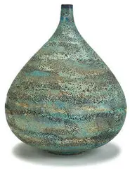 Gertrud and Otto Natzler, Monumental vase, Glazed ceramic with volcanic glaze