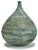Monumental vase by Gertrud and Otto Natzler, Glazed ceramic with volcanic glaze, sold Dec 2011