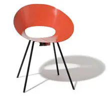 Donald Knorr, Side chair, 1948, Steel with sheet metal