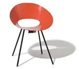 Donald Knorr, Side chair, 1948, Steel with sheet metal