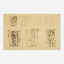 Pietro Consagra, Untitled (Study), 1956, ink on paper