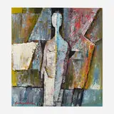 Sunil Madhav Sen, Untitled, oil on board