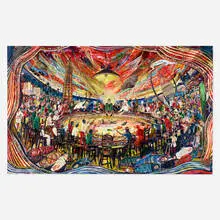 Vicente Hernández, La Cena, 2011, mixed media on canvas