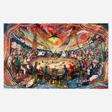 Vicente Hernández, La Cena, 2011, mixed media on canvas