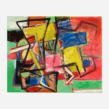 John Grillo, Untitled, 1949, oil on panel
