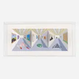 Patrick Hughes, Show, 2011, hand-painted, mixed media construction in Plexiglas box