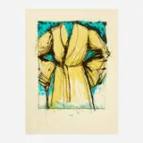 A Robe Made for the Graphic Arts Council of the Los Angeles County Museum of Art by Jim Dine, 1986, lithograph in colors, sold Mar 2021