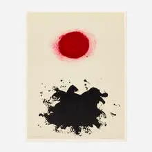 Adolph Gottlieb, Untitled from the Flight portfolio, lithograph in colors on Arches