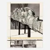 Christo, Wrapped Statues (Project for Der Glyptotek in Munich Aegean Temple), 1988, screenprint in colors with collage of three offset prints on Arches Cover paper