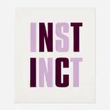 Kay Rosen, Instinct, 2007, enamel sign paint on canvas over panel