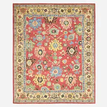Peshawar Sultanabad, Low pile carpet, hand-knotted wool