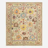 Peshawar Sultanabad, Low pile carpet, hand-knotted wool