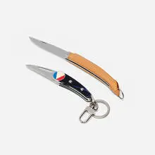 Louis Vuitton, Folding pocket knives, set of two, c. 2005-2016, resin, enameled metal, leather, stainless steel