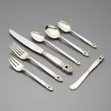 International Silver Company, Royal Danish flatware service, sterling silver, stainless steel