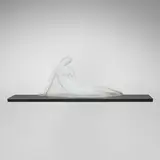 R. Feuillet, Sculpture of a reclining nude woman