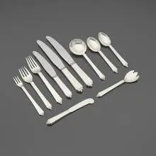 Pyramid flatware service by Harald Nielsen, sold Sep 2026