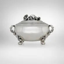 Georg Jensen, Rare Rose soup tureen, model 377B
