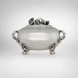 Georg Jensen, Rare Rose soup tureen, model 377B